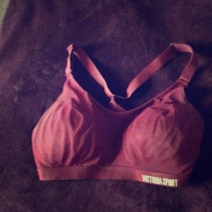 VS maroon sports bra w/mesh back detail